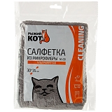 Салфетка м/ф 30*35см М-09 Рыжий кот ультромягкая