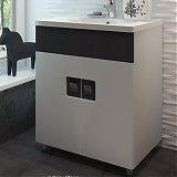 Комплект:Тумба Braunsy 70  № 2 кожа(под умыв.COMO 70)+ Умыв.COMO 70 