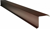 Планка торцевая (ветровая) 90*100(90*90)мм*2м коричнев.(RAL 8017) $
