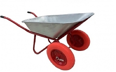 Тачка стр.2-х колес.VARIANT , 110 л,корыто 0,8мм,колесо РU 400 mm, (16*3.25-8)