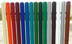 Евроштакетник 1-стор. П-обр. 10см*1,5м вишня (RAL 3005)
