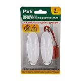 Крючки самокл.3*8 см (наб. 2шт) РARK. белый