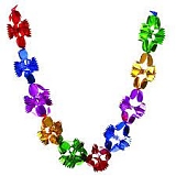 Растяжка-гирлянда Фонарики 15*15*150см пвх многоцв. MYH-068(сноу-бум 377-142)